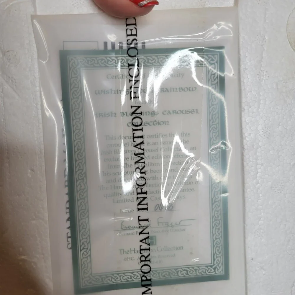 NIB The Hamilton Collection - Irish Blessing Carousel Sculpture